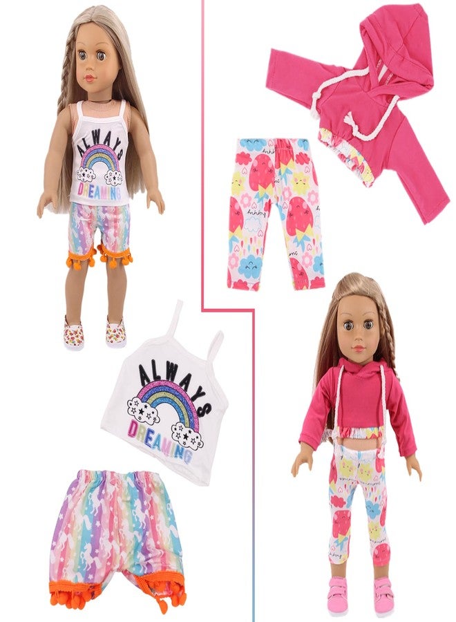 UNICORN ELEMENT 10 Sets American Doll Clothes Gift for 18 Inch Doll Clothes and Accessories Includeding 17 PCS Items Fit for 18 Inch Girl Doll - Image 4